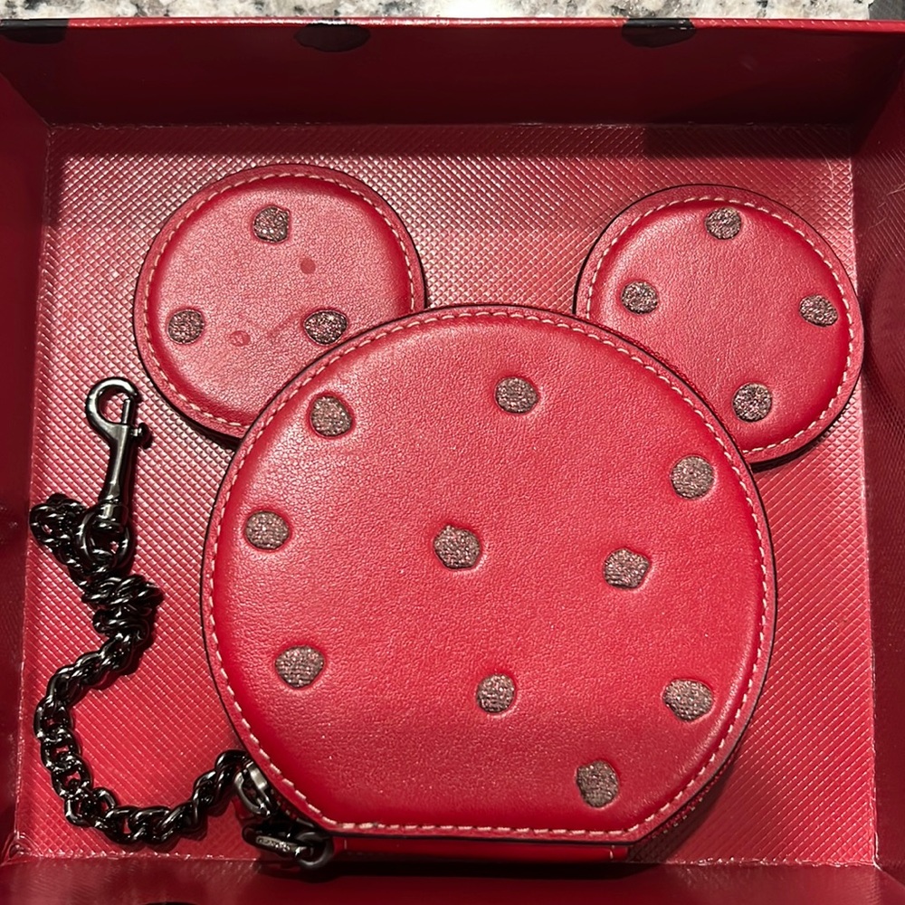 COACH X DISNEY Mickey coin purse NIB